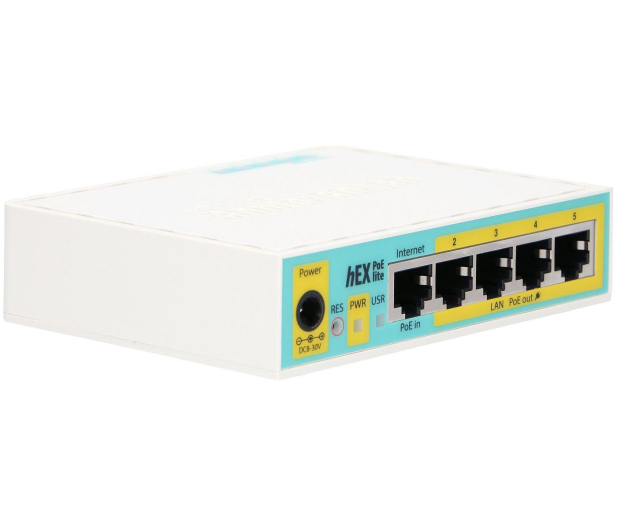MikroTik hEX PoE lite RB750UP-R2 (1xWAN 4xLAN) 4xPoE - 710707 - zdjęcie 2